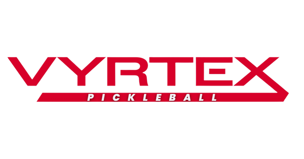 This logo depicts the brand Vyrtex Pickleball that sells high quality pickleball equipment such as carbon fiber pickleball paddles online. 